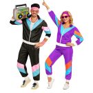 Adults 80s Shell Suit Costume - Couples Retro Tracksuit Set - alternate view