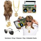 Brown Unisex Hip Hop 80s Rapper Accessories lh251brownset