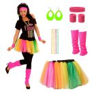 Ladies 80s Costume T-Shirt Tutu Set