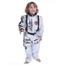 Kids Silver Astronaut Costume Jumpsuit with Mission Patches - alternate view 3