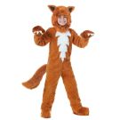 Childrens fox costume full body onesie with hood and tail