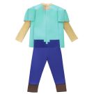 Pixel sandbox hero costume showing structured square shoulder pads and geometric design