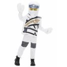 Kids White Ninja Warrior Costume with Mask and Gloves - alternate view