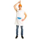 Adult Toilet Cleaner Bottle Costume with Orange Cap and Handle - alternate view 5