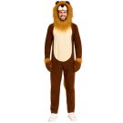 Adult Lion Costume Onesie with Hood, Mane and Tail - alternate view 5