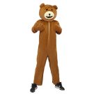 Adult Bear Costume Jumpsuit with Headpiece and Tail - alternate view 5