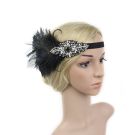 Art Deco rhinestone and feather headpiece for Roaring Twenties costume