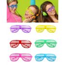 Adult shutter shades sunglasses in six neon colors - 80s party glasses