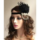 Vintage-style feather headpiece for Charleston parties and Great Gatsby events