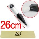 Anime ninja kunai weapon showing faceted geometric blade design and wrapped white handle