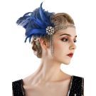 Ladies Blue 20s Art Deco Flapper Headband lx0288-4