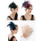 1920s Feather Gatsby Flapper Headband lx0292