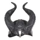 Dark fairy crown with curved horns and central bird skull detail for costume parties