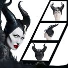 Evil sorceress horn accessory with integrated hairline base and sculptural silhouette