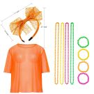 Orange Neon Fishnet Vest Top Set lx3013-4tt1017tt1050tt1048-10