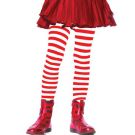 Kids Red and White Striped Tights - Candy Cane Pantyhose - alternate view