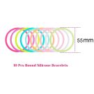 80s retro silicone bangle set with stretchy seamless construction