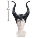Adult horn headband showing fitted cap base with diagonal textured panels