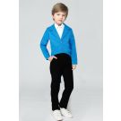 Kids blue tailcoat jacket with extended back tails and notched lapels