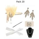 180cm multi-strand pearl necklace styled for authentic Gatsby flapper look