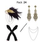 Adult 1920s Flapper Accessory Set - 5 Piece Gatsby Costume Kit with Headband Gloves Pearls - alternate view 7