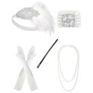 Adult 1920s Flapper Accessory Set - 5 Piece Gatsby Costume Jewelry Kit - alternate view 4