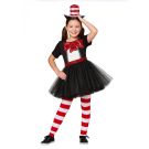 Girls Storybook Cat Tutu Costume with Striped Hat and Tail - alternate view