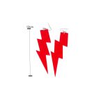 Red ROCK star 80s lightning EARRINGS