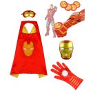 Close-up of superhero power glove with arc reactor graphic and foam disc launcher gauntlet