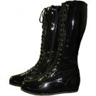 Black Go Go Boots - Womens Lace-Up 60s 70s Disco Costume Boots - alternate view 2