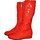 Red Go Go Boots - Womens Lace-Up 60s 70s Disco Costume Boots - alternate view