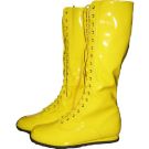 Yellow Go Go Boots - Womens Lace-Up 60s 70s Disco Costume Boots - alternate view 2