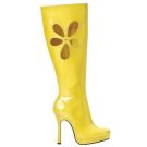 Yellow Go Go Knee High Boots - Womens 60s 70s Disco Boots - alternate view