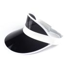Adult 80s Black Visor Cap - Retro Poker Dealer Casino Croupier Hat - alternate view