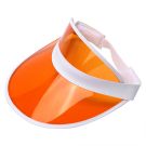80s retro casino dealer poker visor with curved orange plastic shield