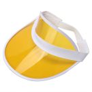 Adult yellow translucent visor cap, casino dealer poker night accessory