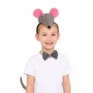 Mouse Rat Headband Bow Tail Set Kids Animal Headpiece