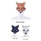 Adult realistic fox mask in brown with white muzzle and pointed ears