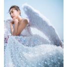 Adult White Angel Wings - Large Feather Wings 100cm x 80cm - alternate view 2
