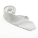 White satin skinny tie for 1920s gangster costume, 145cm length