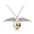 Golden Snitch Necklace - Winged Sphere Pendant with Chain - alternate view 6