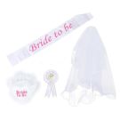 Bride to Be Hen's Night Accessory Set - Veil, Sash, Garter & Badge - alternate view 5