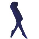 Navy blue opaque pantyhose full length view showing high waist and seamless construction