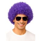 Adult Purple Afro Wig - 70s Disco Costume Accessory - alternate view