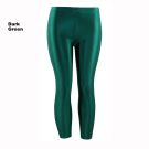 Adult Dark Green Metallic Leggings - 80s Neon Dance Costume Pants - alternate view 6