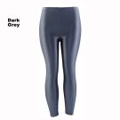 Adult Metallic Shiny Leggings - 80s Disco Stretch Pants Dark Grey - alternate view 6
