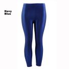 Adult Navy Blue Metallic Leggings - 80s Neon Stretch Costume Pants - alternate view 6