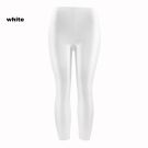 Adult Shiny 80s Leggings - White Metallic Neon Dance Pants - alternate view 6