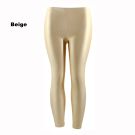 Adult Beige Metallic Leggings - 80s Disco Stretch Pants - alternate view 6