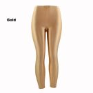 Gold Leggings Adult - Metallic Stretch 80s Disco Pants - alternate view 6